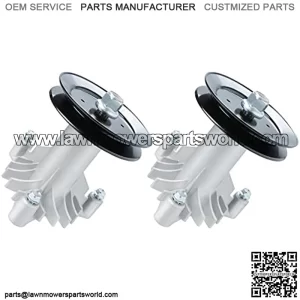 2 Spindle Assembly Replaces AYP 532130794, 130794 with 2 Pulleys 153535, 173436, Used on 42" Ventilated Deck