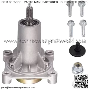 Spindle Assembly Fit for /HU//Poulan - Mandrel Fit for 42" 46" 48" 54" Mower Deck, with Thread Bolts and Grease Fitting, Replace 192810 532187292 532187281 567253301 587819701