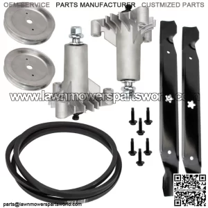 2 Deck Spindle Blade Belt Kit For Craftsman Husqvarna 532174883 531300767 265818