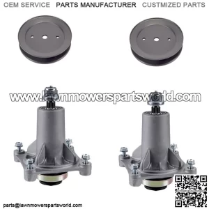 2 Deck Spindle Pulley Kit Craftsman Fits Husqvarna Poulan 42" 46" 48" 192870 187