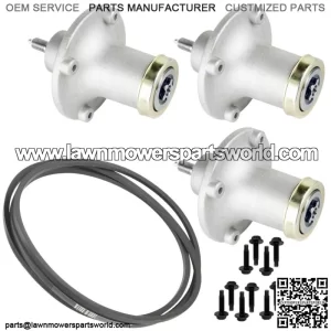 3 Deck Spindle Belt Kit For Husqvarna GTH26V52Ls Gth3052 Gth52Xls