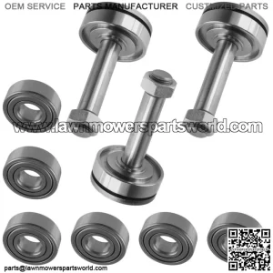 3x Spindle Shaft & Bearings For John Deere 185 46"Deck NEW