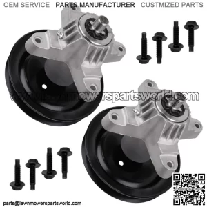 2 Spindle w / Pulley for MTD Cud Cadet 918-0659 918-0624A 918-0624B 918-0624
