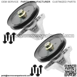 2 Spindle Assembly W/Pulley Bolt For Troy Bilt MTD 918-06991 618-06991