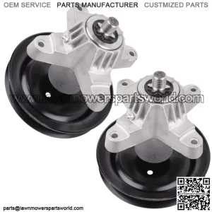 2 Spindle Assembly Pulley for MTD Cub Cadet 618-0624 918-0624B 618-0659 918-0659
