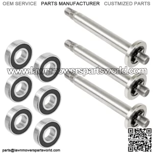 3 Spindle Shaft w/ Bearing for Cub Cadet MTD 738-1197 shaft of 918-0671 618-0671