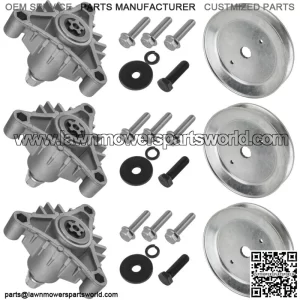 3x Spindle And Pulley For Husqvarna YTH 180 954140010E 46" Deck 1998-06