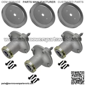 3 Spindle Assembly with Pulley fits RedMax RZT61X / RedMax CZT61 Zero Turn Mower