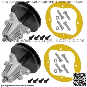 2 Spindle Assembly w/ Deck Ring For MTD Husqvarna 918-06989 91806989 618-06989