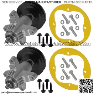 2 Set Spindle w/ Deck Ring for Cub Cadet ZLT8000 GT1054 GTX1054 LGT1054 LGTX1054