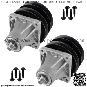 2 Spindle Assembly W/Pulley Bolt For MTD Cub Cadet GT185 GT2150 GT205 W/46" Deck