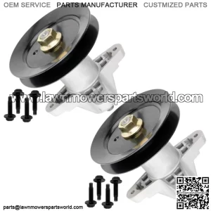 2 Spindle Assembly W/Pulley Bolt For Troy Bilt MTD 918-05137 618-05137 285-157