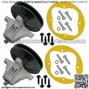 2 Spindle Assy w/ Deck Ring For MTD LT46 LX46 / 918-06977A 618-06977 618-06977A