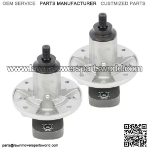 2 Pack Spindle Assembly W/Pulley Nut New For John Deere L111 L118 L120 L130