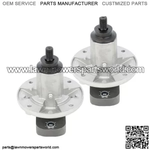 2 Pack Spindle Assembly W/Pulley Nut For John Deere L118 L120 L130ping