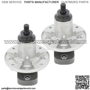 2 Pack Spindle Assembly W/Pulley Nut New Fits John Deere L111 L118 L120 L130