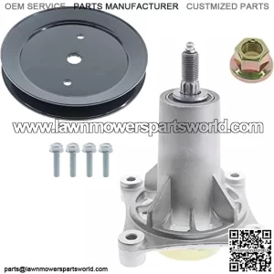532192870 Spindle Assembly, 332516B Spindle Pulley for Husqvarna 42 46 48 54 Inch Deck Z254 YTH24K48 YTH22V46 532192870 192870 with Nut Bolts