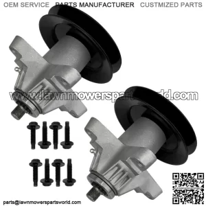 2 Spindle Assembly W/Pulley For Troy Bilt Tb2450 HOrse Mustang XP Rzt 50in Deck