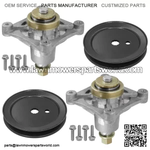 42" Deck Spindles with 4.8" OD Pulley for Hustler Raptor / Dash XD 604214 603987