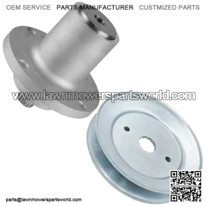 607418 601804 604664 54" Deck Spindle w/ 5.78" OD Pulley for Hustler Raptor SD