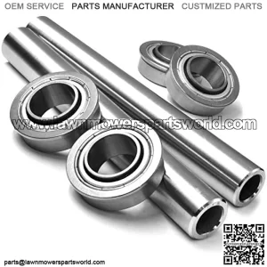 2 Kits Stainless Steel Front Axle & Bearing Conversion OEM Upgrade for Husqvarna Z242F Z246 Z246i Z248F Z254 Z254F Z254i EZ4824 RZ4621 RZ4824F RZ5424 RZ5426 RZ54i (Fits 6" Wheel Sleeves Only