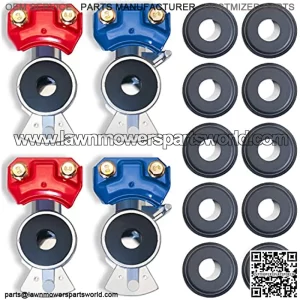 Glad Hands Set 10pcs Glad Hand Seals Universal Gladhand Aluminum Emergency Air Hose Brake Coupling Service Handshake Set for Truck Semi Trailer RVs 2pcs Red 2pcs Blue