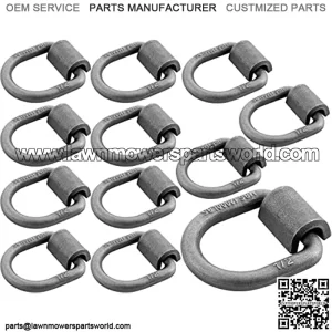 Robbor 1/2 inch Weld-on D Ring with 2 inch Bracket 4,000LBS WLL Heavy Duty Forged Steel D Ring Tie-Down Anchor Weld on Lashing Ring for Securing ATVs, UTVs, Riding Mowers, and Other Heavy Cargo.