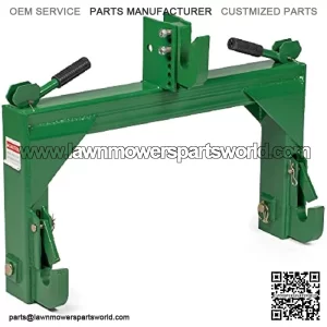 Attachments Green 3 Point Quick Hitch Adaptor to Category 1 and 2 Tractors, 3000 LB Lifting Capacity, 27.5" Between Lower Arms, 14.5" ~17.5" Level Adjustment