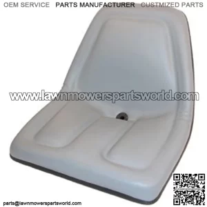 Deluxe Mower Tractor Seat Compatible with John Deere, Kubota, Allis-Chalmers, Bobcat, Case-IH, Ford New Holland, White, Oliver, Mpl, Moline, Massey Ferguson High Back (Grey)