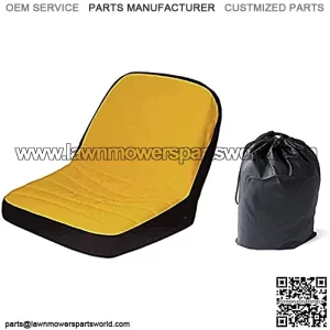 Seat Cover (Large) LP92334 Fits Mower up to 16.5 - 18 inch High (Waterproof) (Four Convenient Pockets)(Made with Oxford 600d Fabric) Comes with Storage Pouch, yellow and black