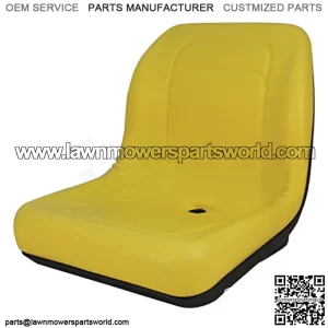 Yellow High Back Seat Fits John Deere Lawn Mower Models L118 L120 L130 L135 L145