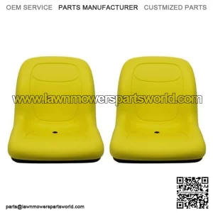 John Deere Gator Pair (2) Yellow Vinyl Seats fit Turf TX TXTurf Worksite and XUV