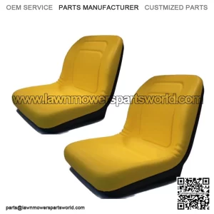 (2) Yellow High Back Seat fit John Deere Gator TX, Gator XUV, Gator 4x2 HPX, 4x4
