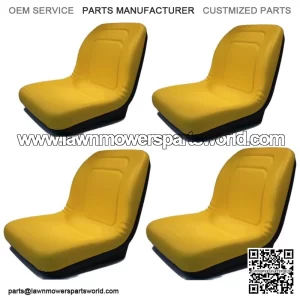 (4) Yellow High Back Seat fit John Deere Gator TX, Gator XUV, Gator 4x2 HPX, 4x4