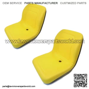 (2) Yellow HIGH BACK Seats for John Deere Gators TX: 4x2 & Turf TX UTV Vehicles