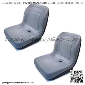 (2) Grey HIGH BACK Seats for John Deere Gators TX: 4x2 & Turf 4x2 UTV Vehicles