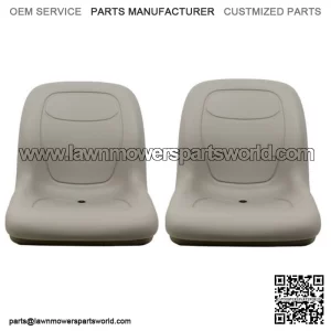 John Deere Gator Pair (2) Gray Vinyl Seats fit Turf TX TXTurf Worksite and XUV