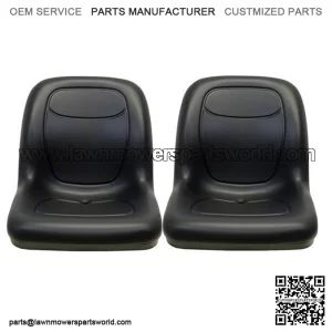 John Deere Gator Pair (2) Black Vinyl Seats fit Turf TX TXTurf Worksite and XUV