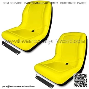 (2) TRAC SEATS Yellow Flip Up Seats for John Deere Gator CX (Below Serial Number 039,999) For PN: VGA10177