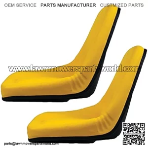 TM333YL (2) Pack of Yellow Michigan Seats for John Deere Gator Lawn Tractor