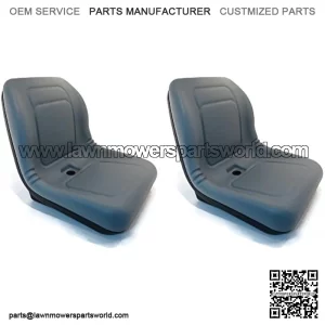 (2) Grey HIGH Back Seats for John Deere Gator XUV 620i, 850D, 550, 550 S4 UTV