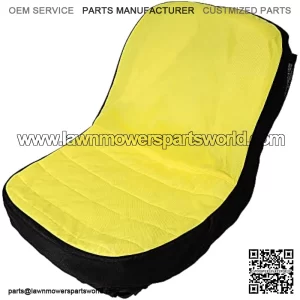 Upgrade Large Seat Cover LP92334, Riding Lawn Mower Cushioned Waterproof Seat Cover up to 18" High Perfectly Fits for John Deere Mower & Gator Seats, Comes with Convenient Storage Pouch