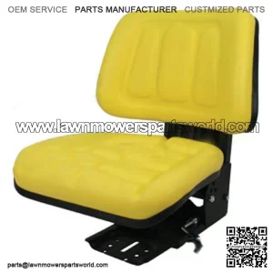 T333YL (1) New Yellow Tractor Suspension Seat Fits John Deere Makes & Models