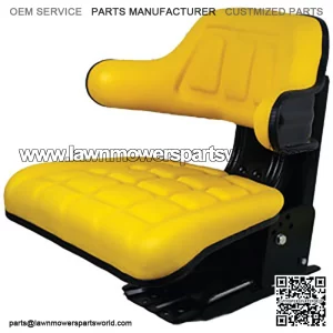 Yellow Vinyl Tractor Seat Grammer Style Fits John Deere Fits JD 1020 2755 2940 2