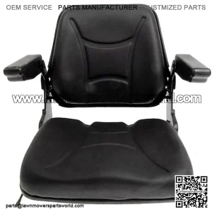One New Universal Tractor Seat (with Fold Down Back & Fold Up Arm Rests)