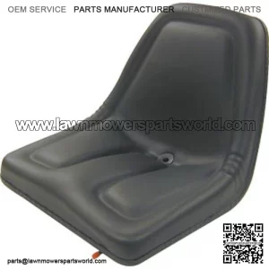 TMS444BL Black Michigan Style Seat w/ Slide Track Fits Multiple Brands & Models