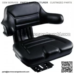 S830685 Wrap-Around Seat, Black Vinyl w/ Mechanical Suspension Fits Mahindra