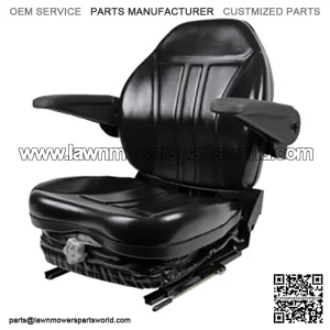 Black Suspension Seat W/ Arm Rests for ZTR Zero Turn Mower Grasshopper Hustler