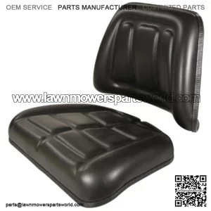 Seat Cushion Set - Vinyl Black Fits Massey Ferguson 360 399 398 290 390 240 375