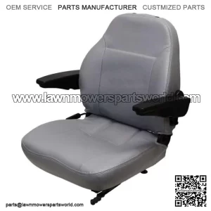 Gray Seat w/armrests Fits Exmark, Fits Toro Zero Turn Mowers